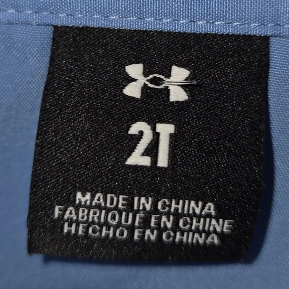 Under Armour Kids Light Blue Button Down Shirt - Picture 3 of 4